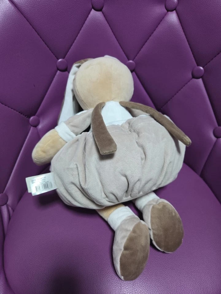 Range Pyjama Lapin Beige Et Blanc Cachette A Pyjama La Grande Recrée 45 Cm - Photo 2/2