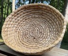 VTG Coiled Basket Sweet Grass Folk Art UNIQUE Handmade Round Southern 14” BIG! — photo 4