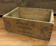 Antigua caja de madera HÉRCULES EXPLOSIVOS EN POLVO dinamita marcada crear caja de 50 lb