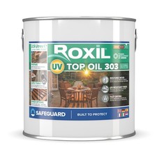 Roxil UV Top Oil 303 | Clear UV Waterproof Wood Oil for Decking & Furniture