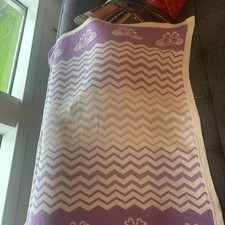 Koala baby Purple and White butterfly blanket has some snags, still beautiful 