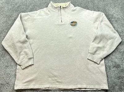 Disneyland Grizzly Peak Pullover Mens 2XL Beige California Adventure Quarter Zip