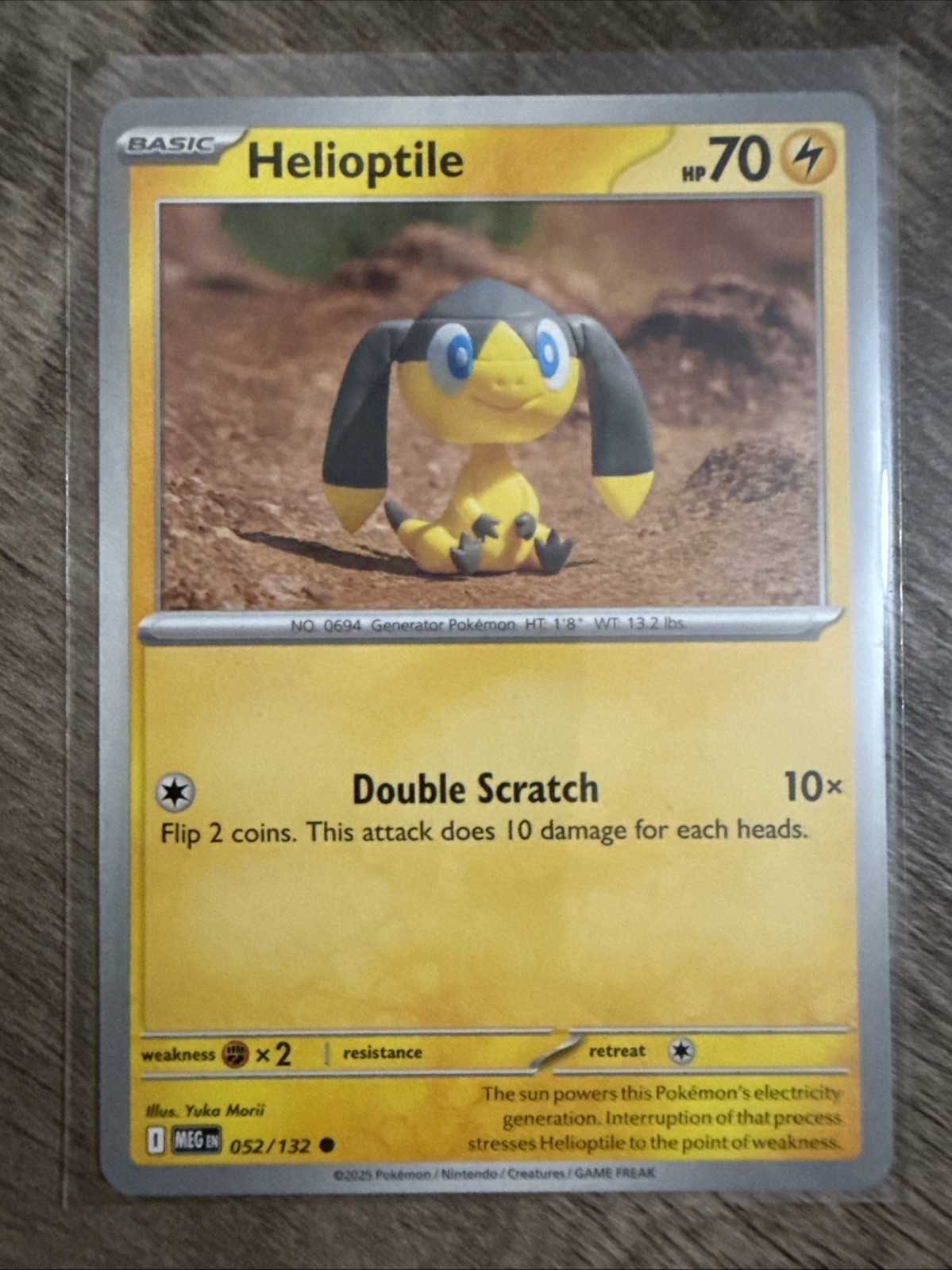 Helioptile - 052/132 - Pokémon Mega Evolution 2025 - Common NM
