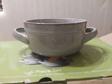 Dash Of That Essentials Ceramic Bowl Set w Handles 6pc Grey 3x8x5 Holds 31oz