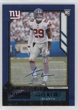 2020 Panini Playbook Rookies Blue Signatures 7/25 Xavier McKinney #152 Auto rf2