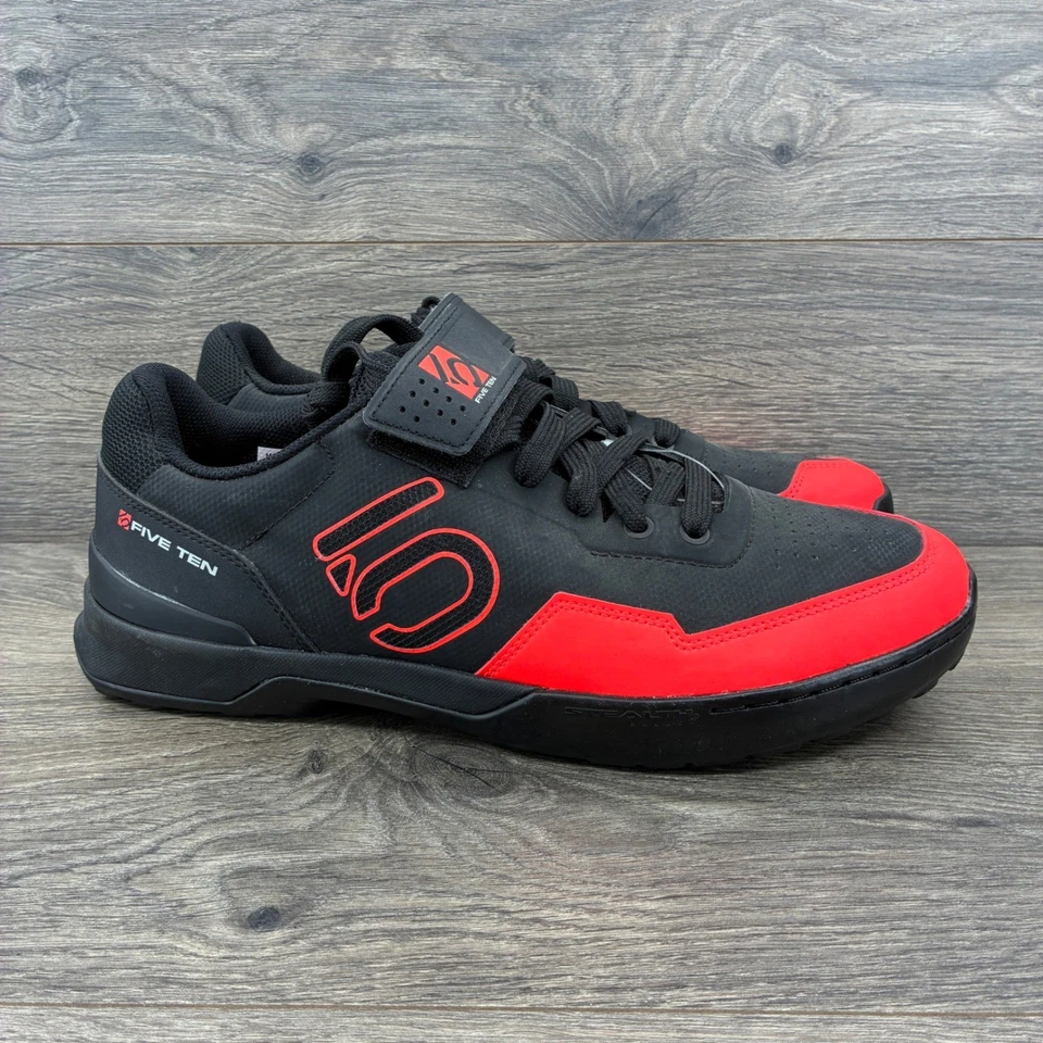 Tênis de ciclismo Five Ten Freerider Pro mountain bike preto vermelho tamanho 12 masculino - Imagem 2 de 4