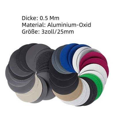 75mm Nass Trocken Schleifscheiben Klett Excenter Schleifpads Polieren 60#-10000#