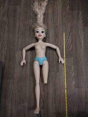 Disney Frozen 32-in Elsa Doll Talks/Sings-Works!! Missing Leg-Parts Only.