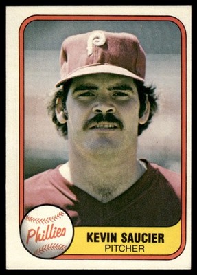 1981 Fleer Kevin Saucier Philadelphia Phillies #24A ERR
