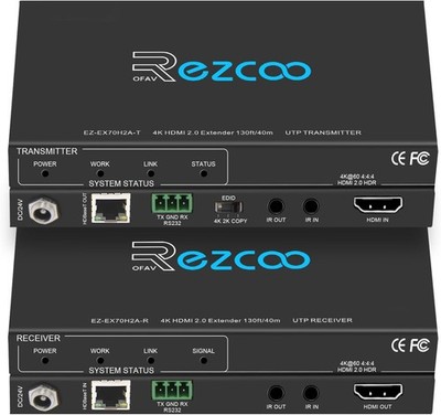 HDMI Extender 4K60 über Ethernet 18Gbps Cat5e 40m RS