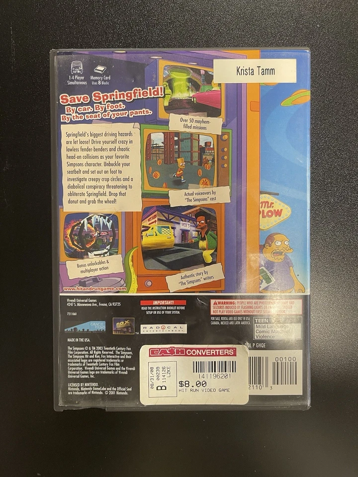 The Simpsons: Hit & Run (Nintendo GameCube 2003) - Image 3 of 3