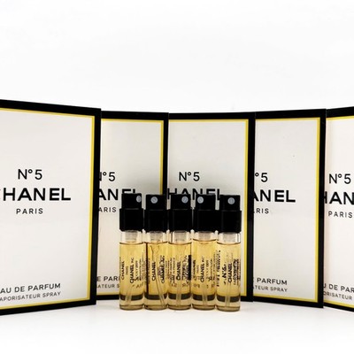 5 Pcs Chanel N°5 Eau de Parfum Sample Spray 1.5ml / 0.05oz 