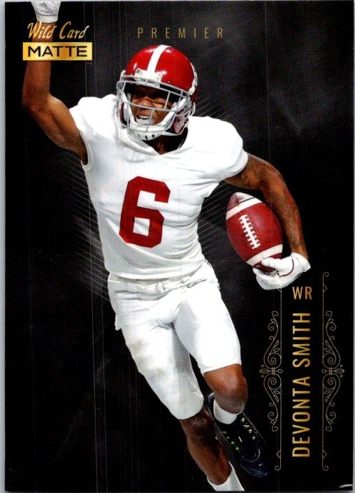 2021 Wild Card Matte White #MBC-7 Devonta Smith Black Football card 8QQQQ
