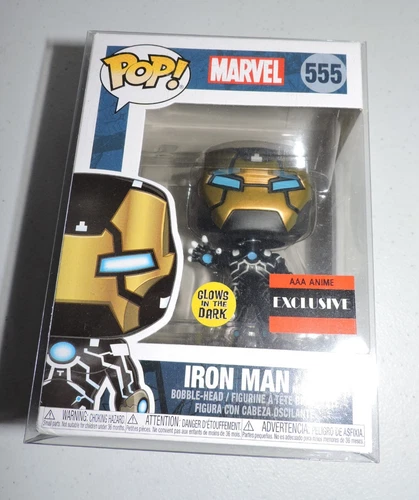 Funko Pop Marvel Iron Man Model 39 #555 GITD AAA Anime Exclusive