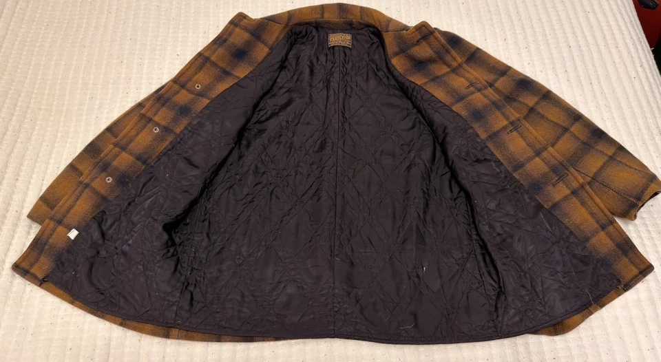 Vintage Pendleton Wool Mackinaw coat Men’s Medium Brown Flannel Made In USA - Image 2 of 4