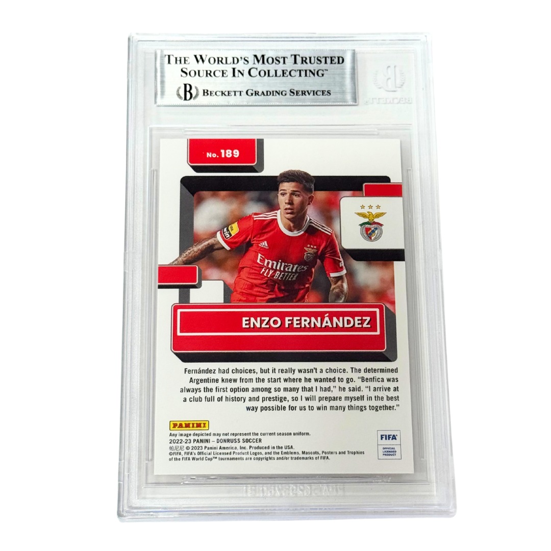 Enzo Fernandez Signed 2022-23 Panini Donruss Red /99 Rookie