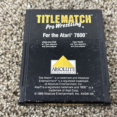 Titlematch Pro Wrestling Atari 7800 Cartridge Only Tested