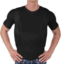 Men's Concealed Carry Breathable Short-Sleeve Shirt - XXL Black - BRAND NEW