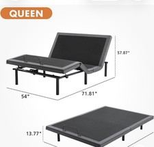 Queen Size Adjustable Bed Frame Ergonomic Electric Bed Base with Wireless Remote