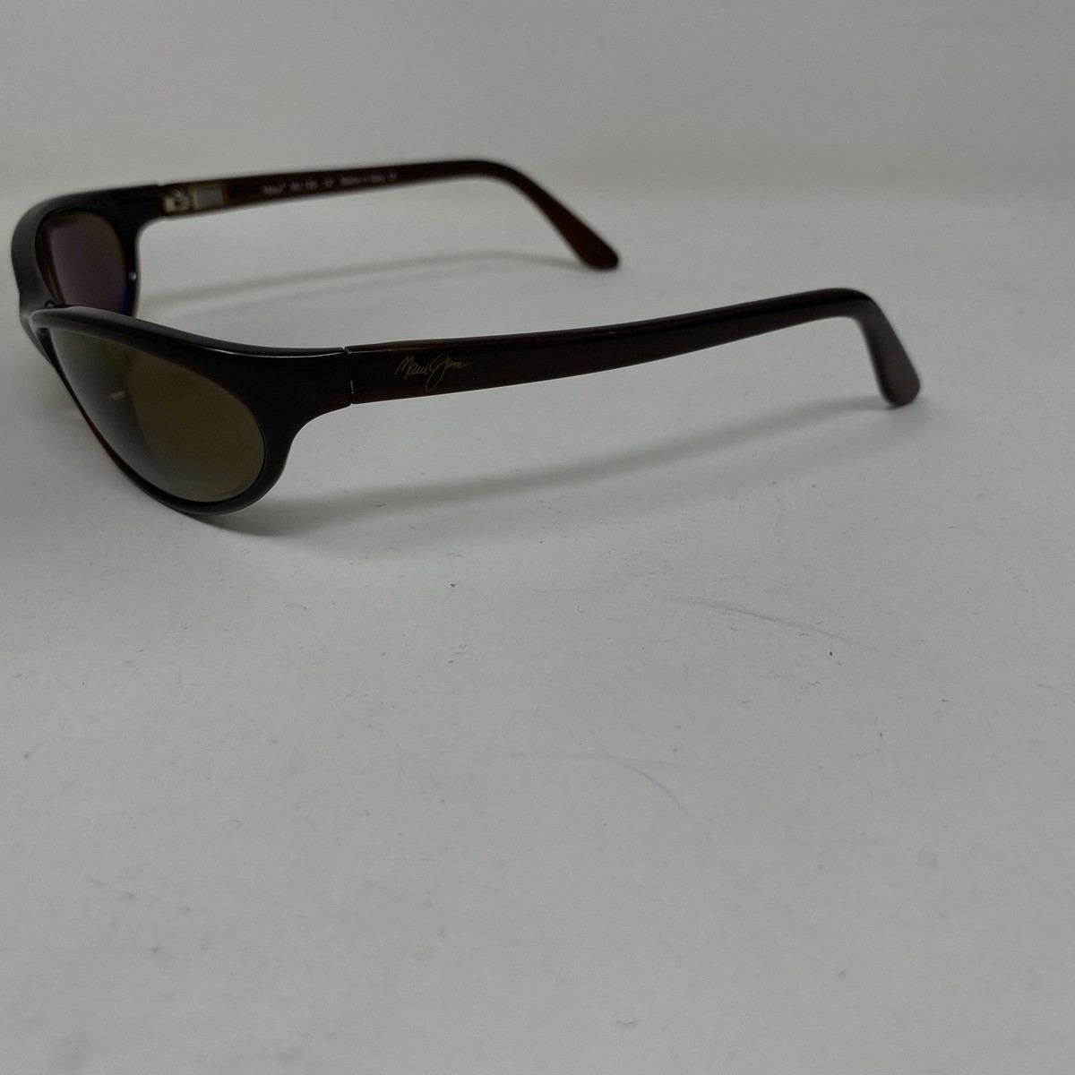 Maui Jim MJ126-12* Riptide Small Sunglasses Italy Brown Polarized Amber Lens Maui Jim RIPTIDE MJ 126-12 Brown W/ Brown Polarized Lens T86  main image 3