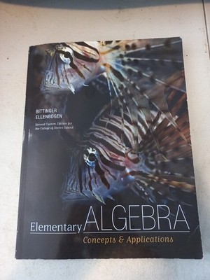 Elementary Algebra/concepts and Applications Paperback   2010 by BITTINGER/ELLEN