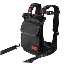  Kids Ski Training Harness with Backpack, Adjustable Strap & Lift Handle Black