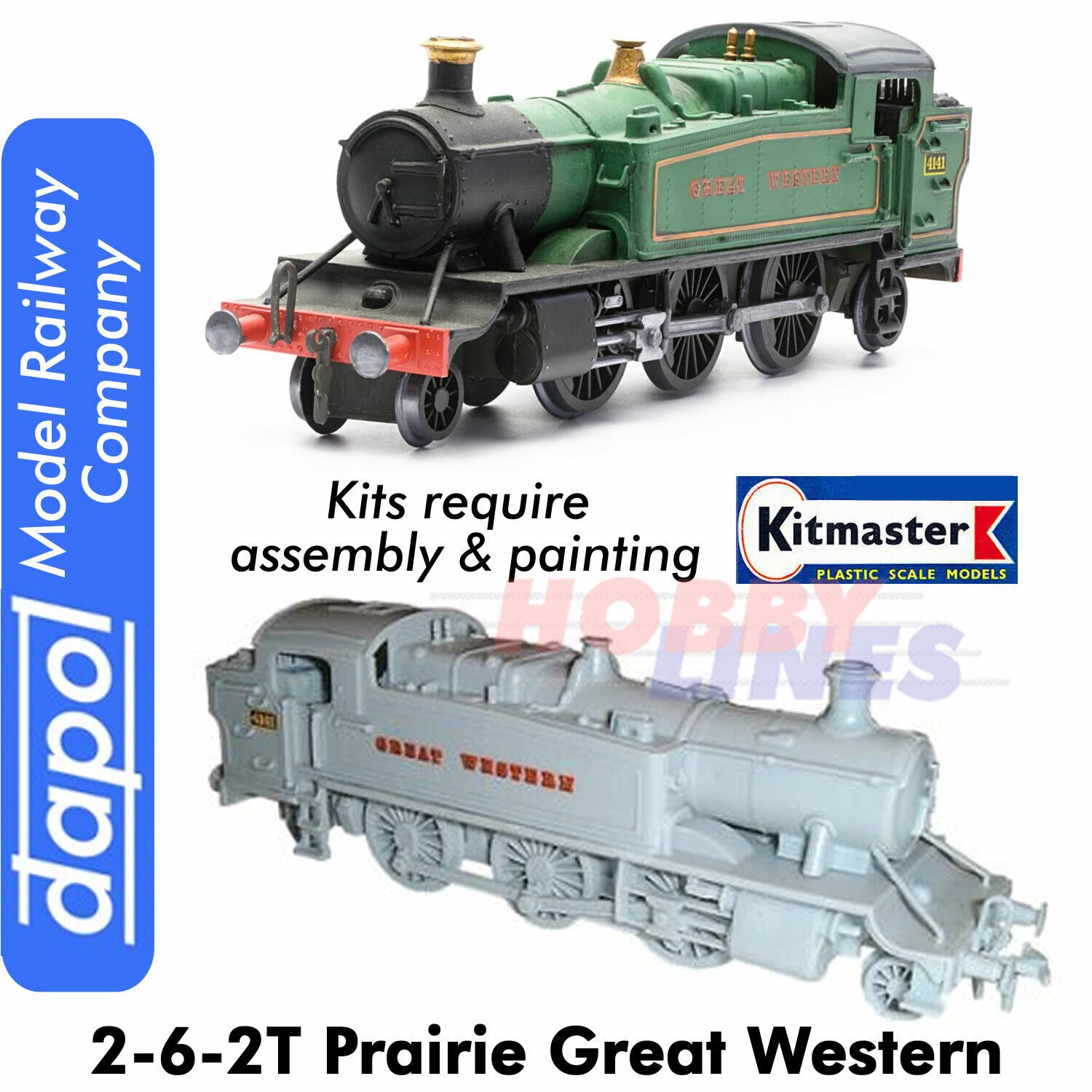 PRAIRIE GWR Locomotive KitMaster Kit Dapol OO Gauge Model Railway C089