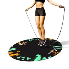 Jump Rope Mat Large Rubber Exercise Mat Workout Mats for Home Gym Flooring No...