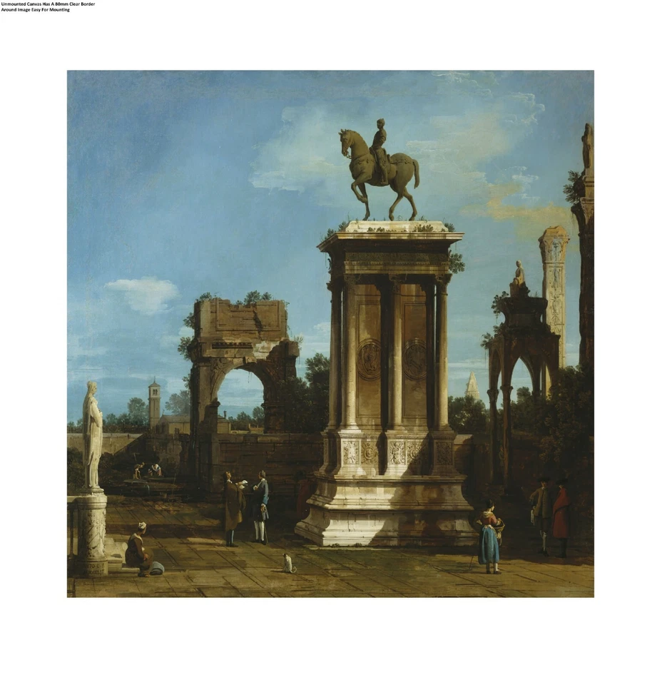 New Canaletto Colleoni Monument Wall Art Poster OR Canvas Square Size - Image 2 of 3