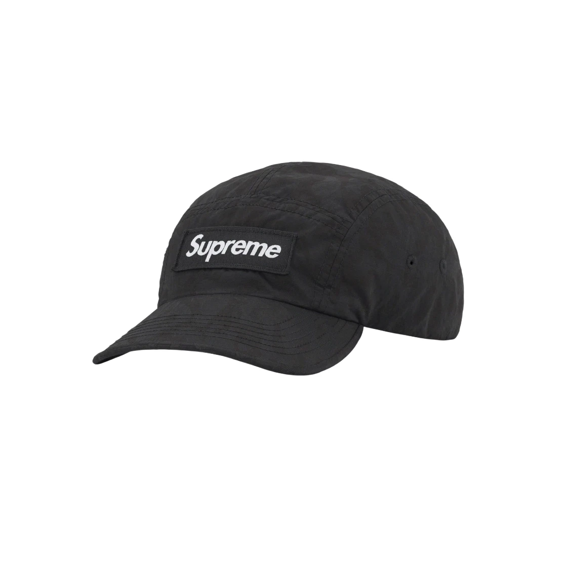 Casquette de camp en nylon camouflage supreme noire   23SS  