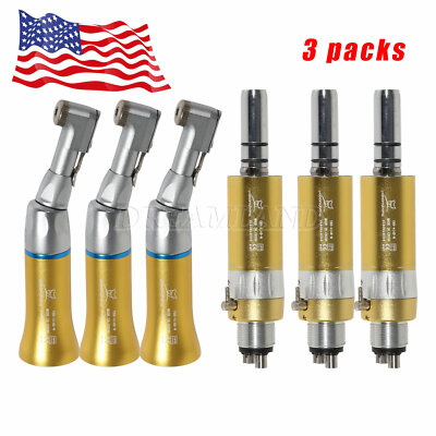 1-3 Dental Low Speed Handpiece Contra Angle Latch fit NSK 4H Air Motor micromoto