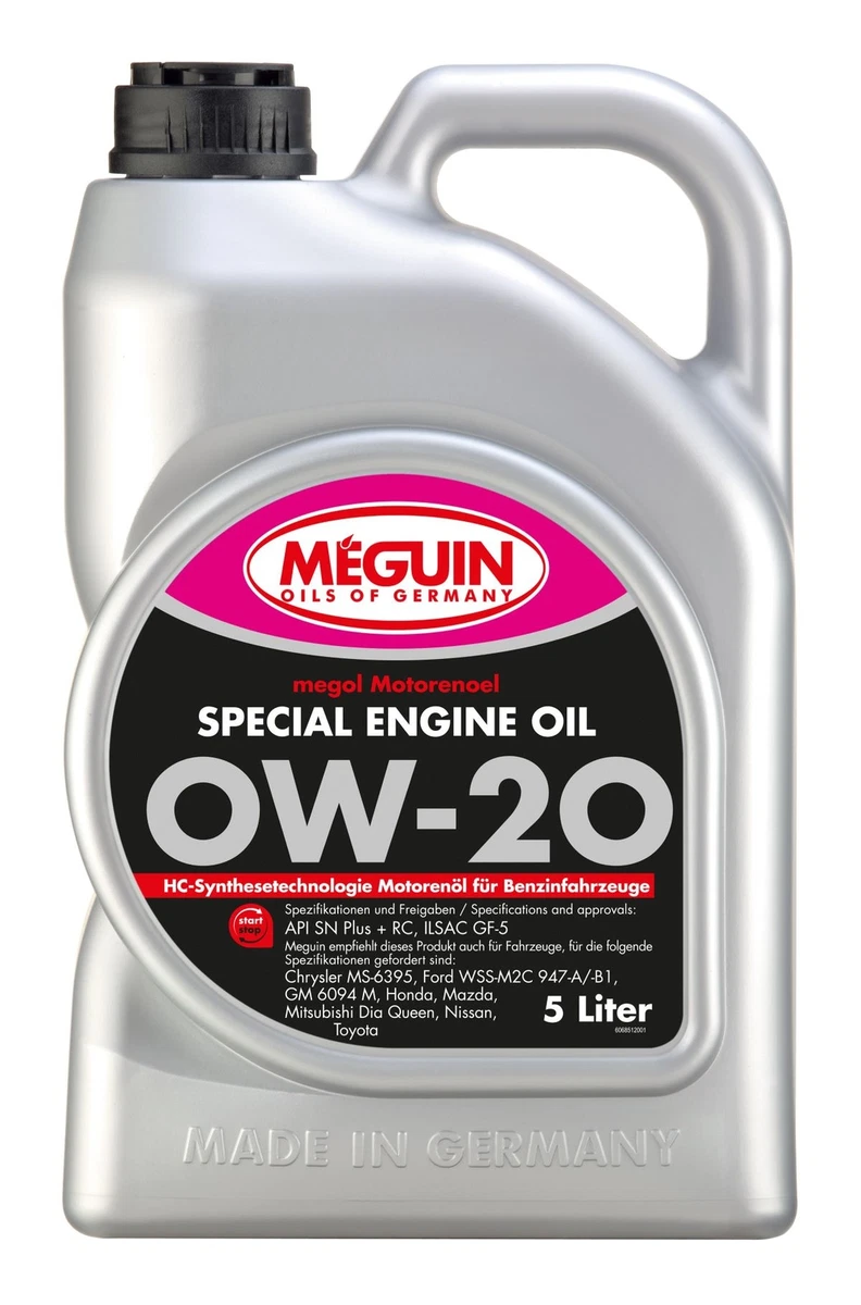 5 Liter Kanister Meguin Special Engine Oil SAE 0W-20 API SP; ILSAC  