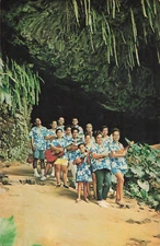 Postcard Smith Family Musical Group Boat Excursion Wailua River Kauaʻi Hawaii
