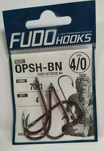 Fishing Hooks FUDO OCTOPUS SH 7001 - OPSH - Black Nickel / Made in Japan - Picture 6 of 9