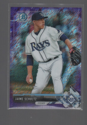JAIME SCHULTZ 2017 BOWMAN CHROME PROSPECTS PURPLE SHIMMER CARD #BCP198