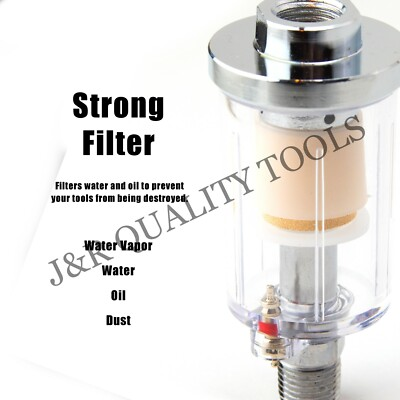 #ad MINI INLINE AIR HOSE COMPRESSOR WATER OIL FILTER DRYER $7.95