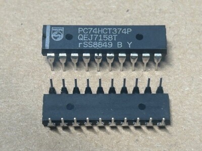 10 Stück Integrierte Schaltung - PC74HCT374P - Philips - DIP20