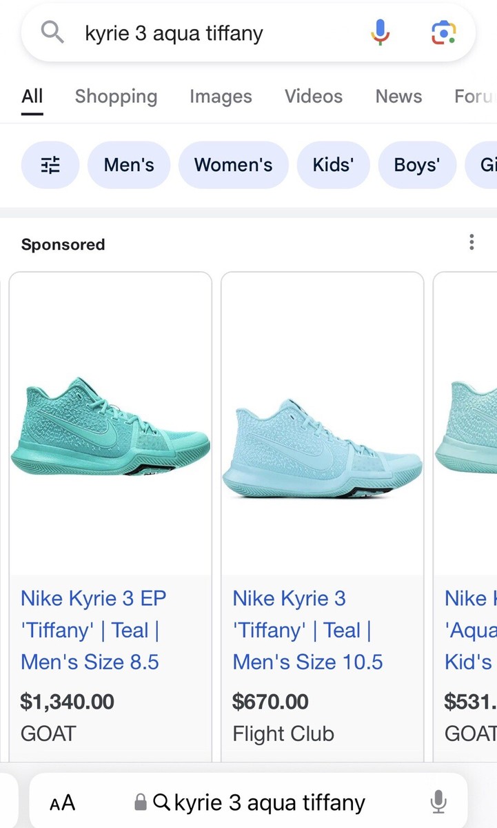 Size 8 - Nike Kyrie 3 aqua (Tiffany) New In Box, Authentic | eBay