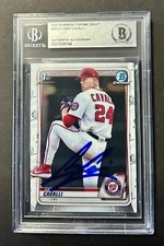 2020 1st Bowman Chrome Draft #BD24 Cade Cavalli RC BAS Signed Auto Nationals 164
