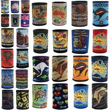 6x Australia Stubby Stubbie Holder Beer Bottle Tin Can Drink Alcohol Cooler Gift