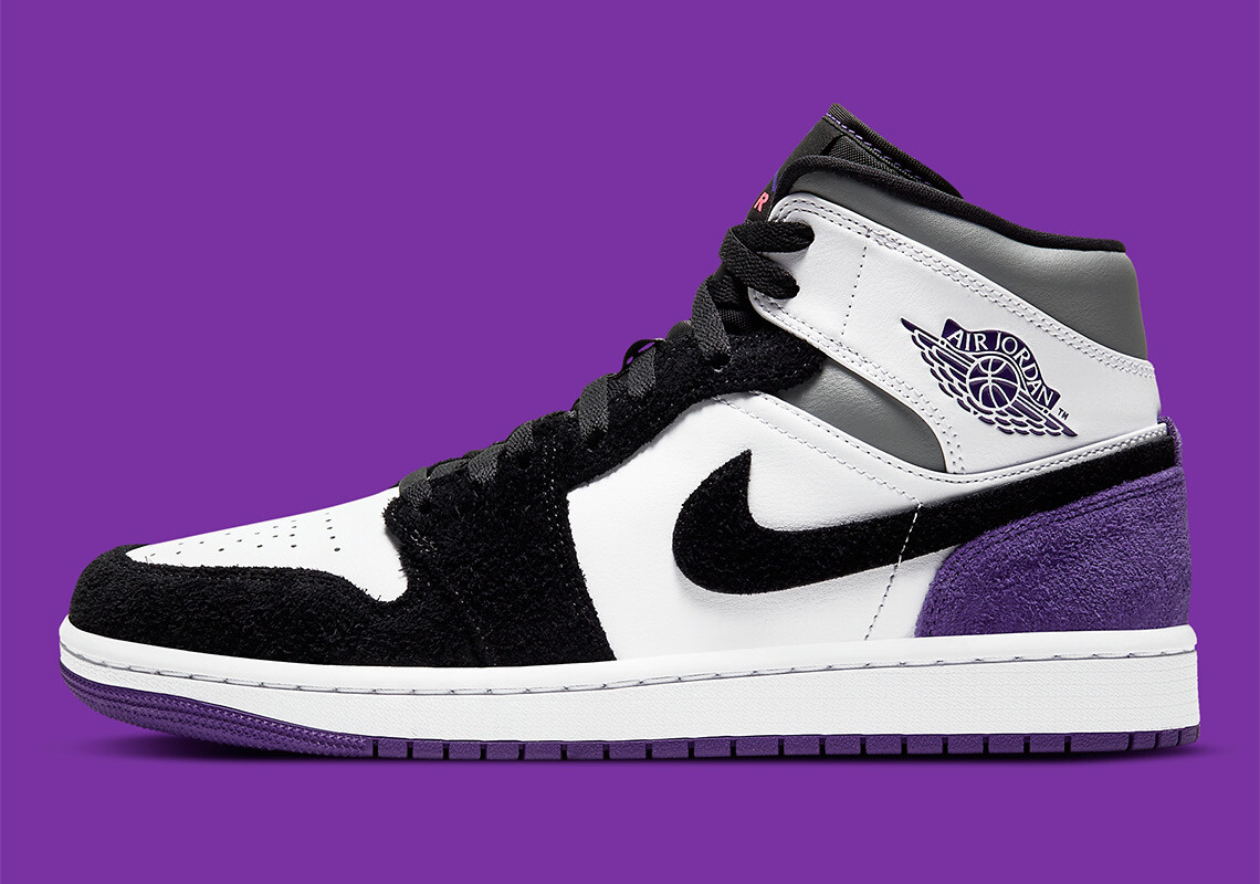 Brand New Air Jordan 1 Mid SE Purple Heather Grey White Brand New Air Jordan 1 Mid SE Purple Heather Grey White
