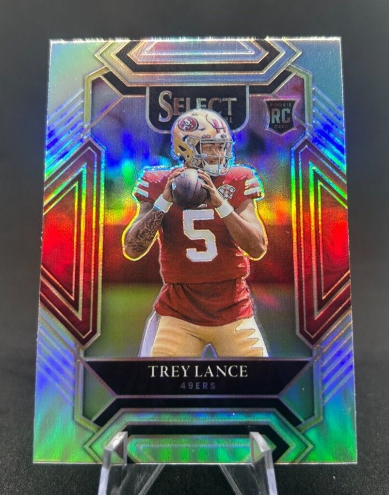 Trey Lance 2021 Panini Select Club Level Prizm Silver Rookie RC #245 49ERS