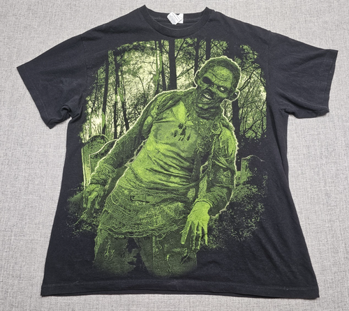Walking Dead Shirt Herren Large schwarz grün Zombie All Over Print Horror Grusel