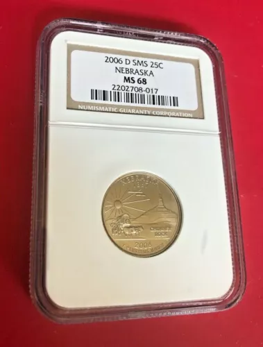 2006 D SMS State Quarter NGC MS68 Nebraska
