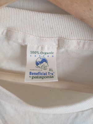 パタゴニア beneficial t's Liberty Graphics XL Vintage Patagonia Beneficial T Shirt 100% Organic New XL Off White