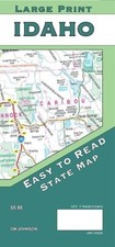 Large Print State Map of Idaho, by GMJ Maps