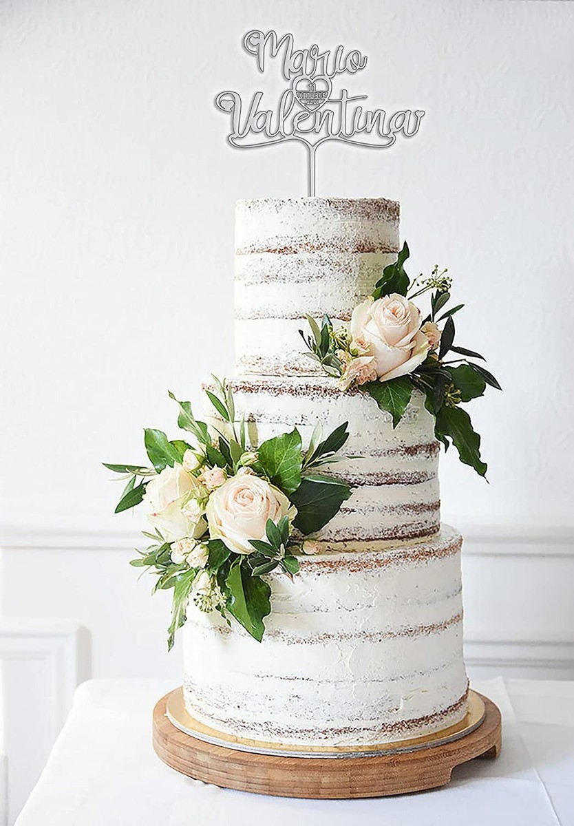 CAKE TOPPER TORTA PERSONALIZZATO MATRIMONIO 23 CM PLA