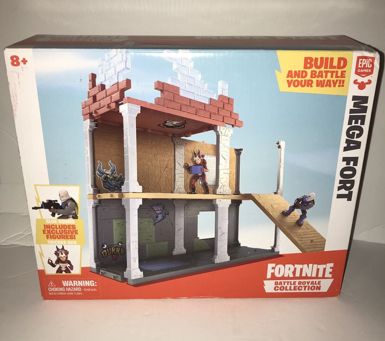 Fortnite Battle Royale Collection Mega Fort Display Set & 2 Figures: Blue  Squire, Tricera Ops Buy on