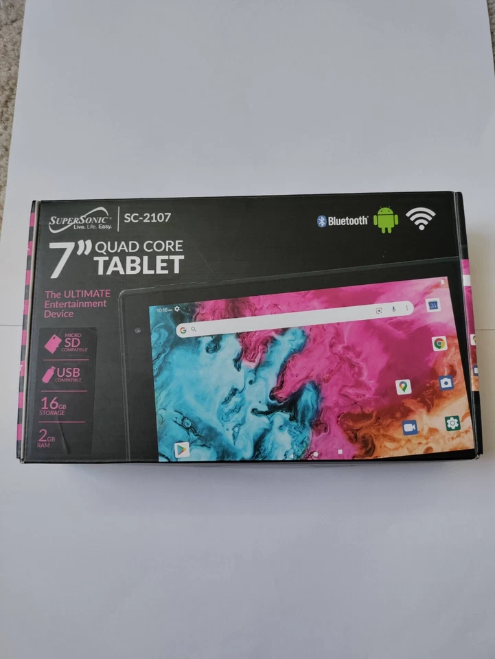 Supersonic 7”  Touchscreen Quad Core Tablet,  Android 11 - SC-2107 SEALED - Image 4 of 4