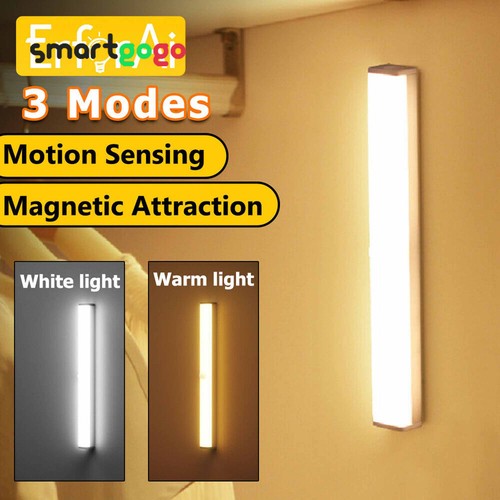 Wireless LED Light PIR Motion Sensor USB Rechargeable Cabinet Lamp BSG - Picture 5 of 12